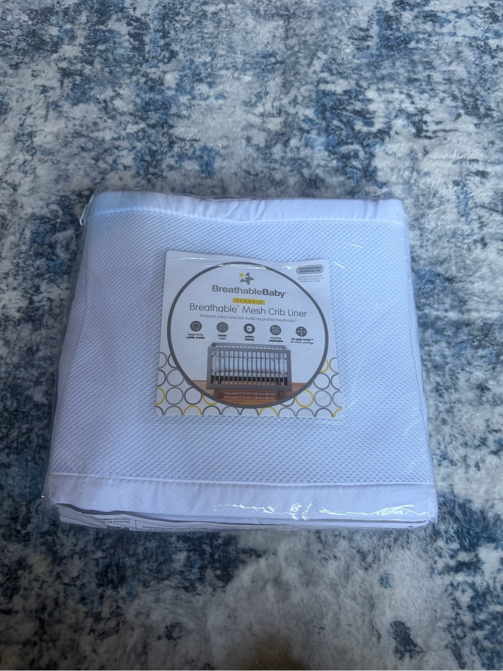 BreathableBaby Safety Mesh Liner for Full-Size Cribs White NEW IN PACKAGE - Picture 2 of 4